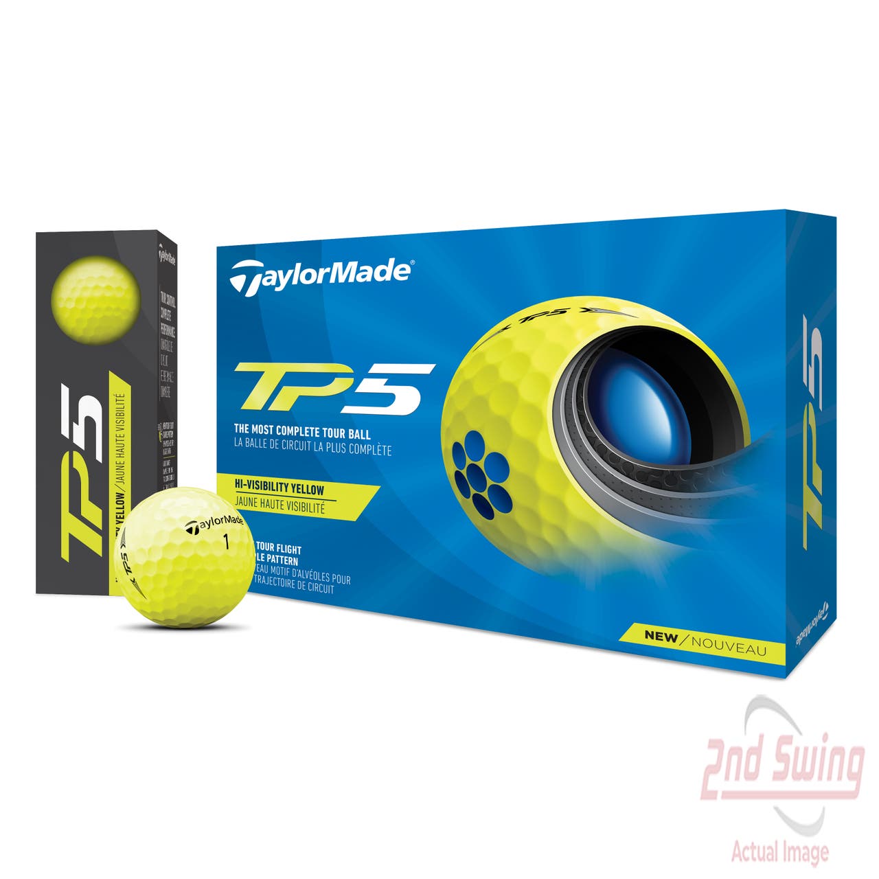 TaylorMade 2021 TP5 Yellow Golf Balls